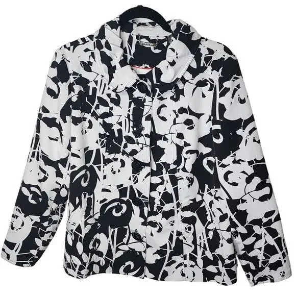 TanJay Black White Blazer, 14P - Picture 1 of 7